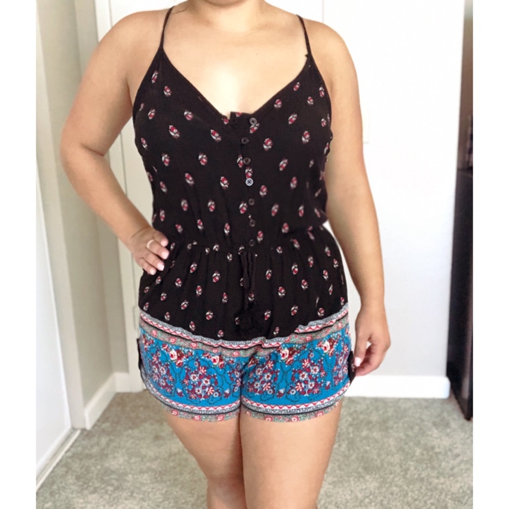 Black and blue romper!